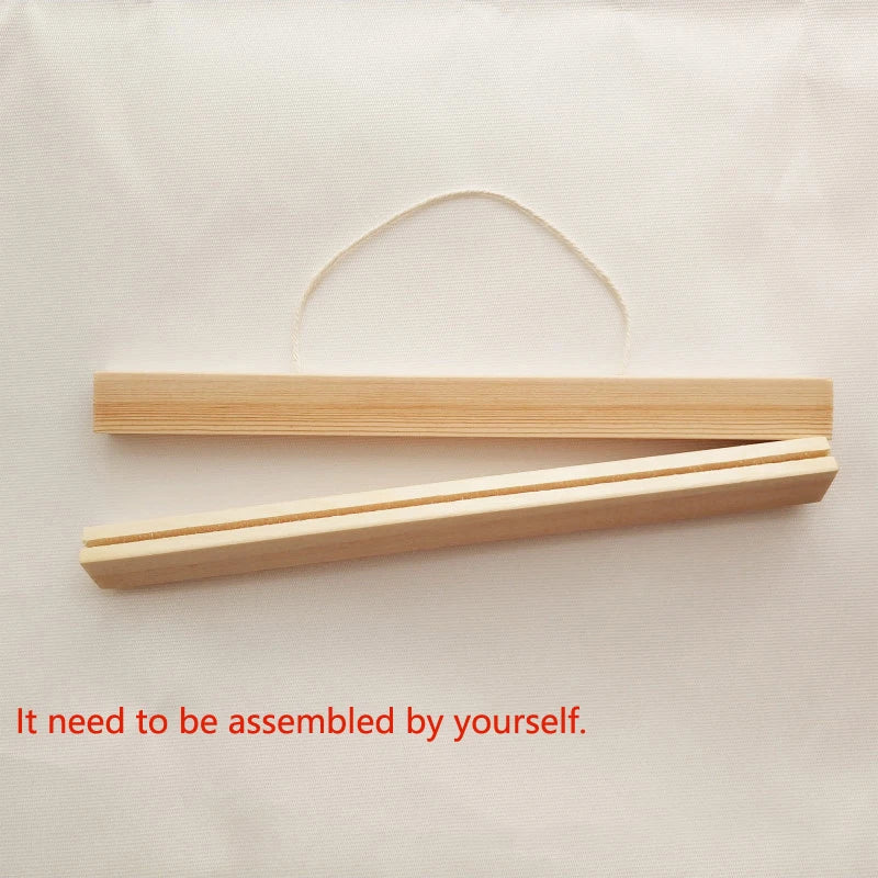 Printed Poster Nordic Canvas Wood Scroll Painting Chinese Flower Bamboo Orchid Wall Art for Gift Home Wall Hanging Room Decor