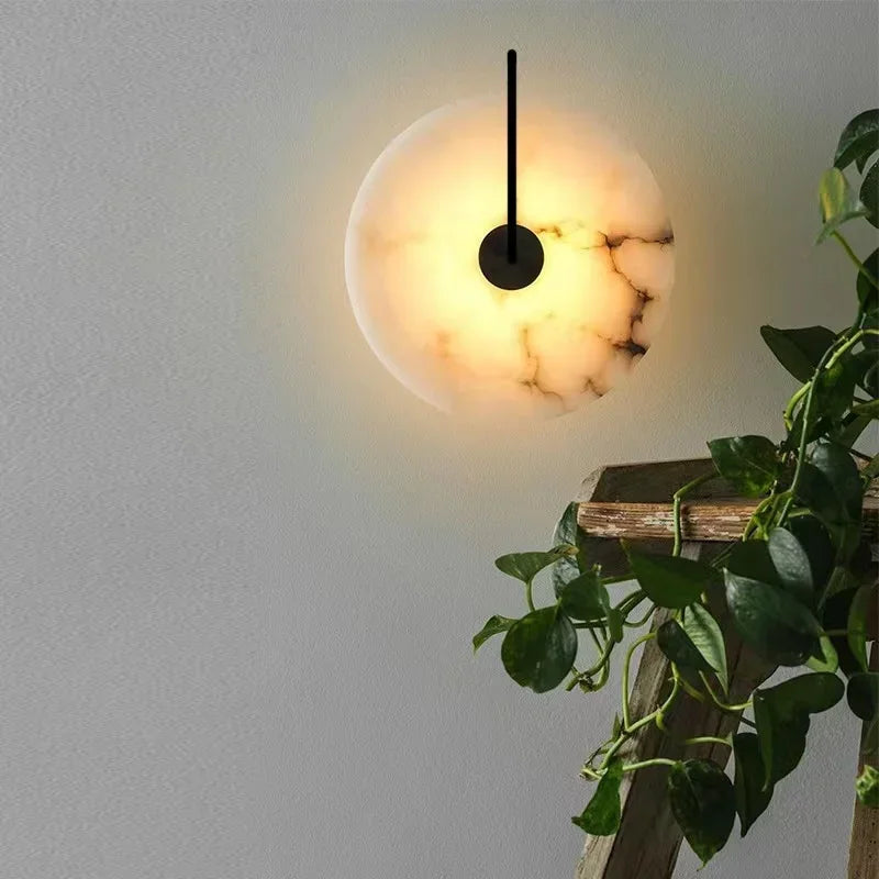 Nordic Marble Moon LED Wall Sconce