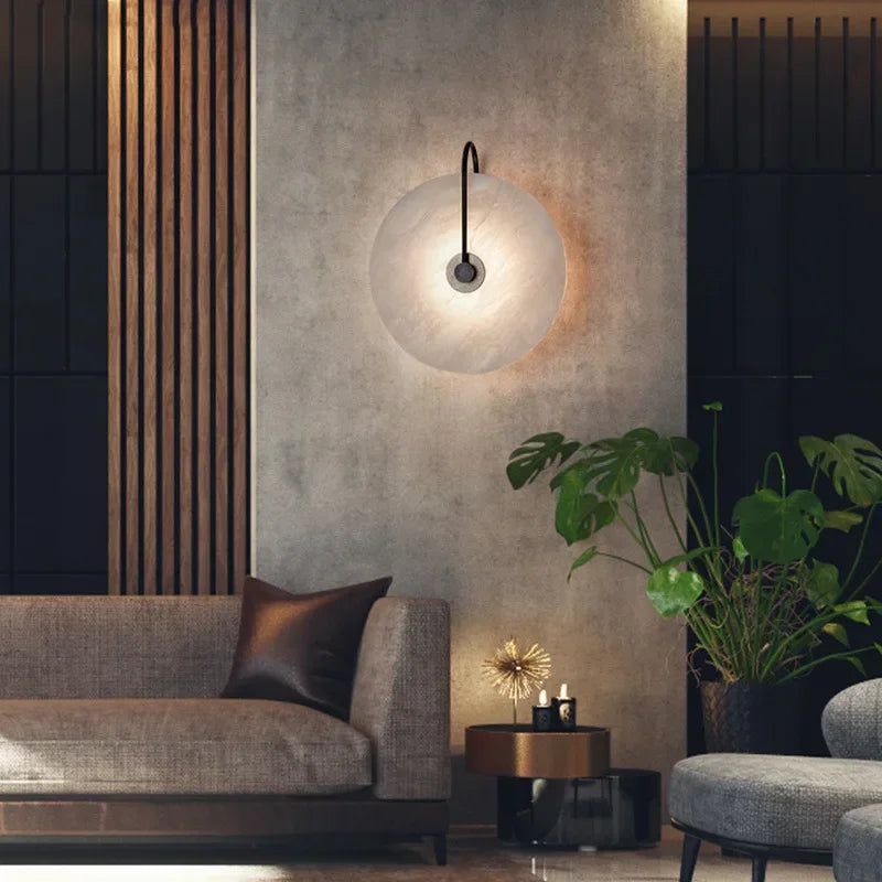 Nordic Marble Moon LED Wall Sconce