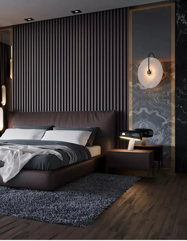 Nordic Marble Moon LED Wall Sconce