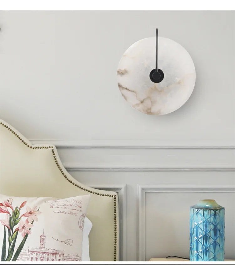 Nordic Marble Moon LED Wall Sconce