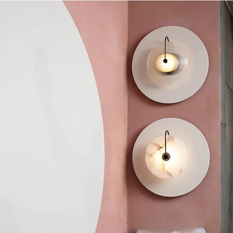 Nordic Marble Moon LED Wall Sconce