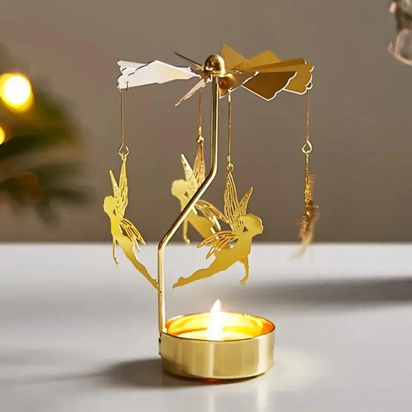 Spinning Metal Candle Holder