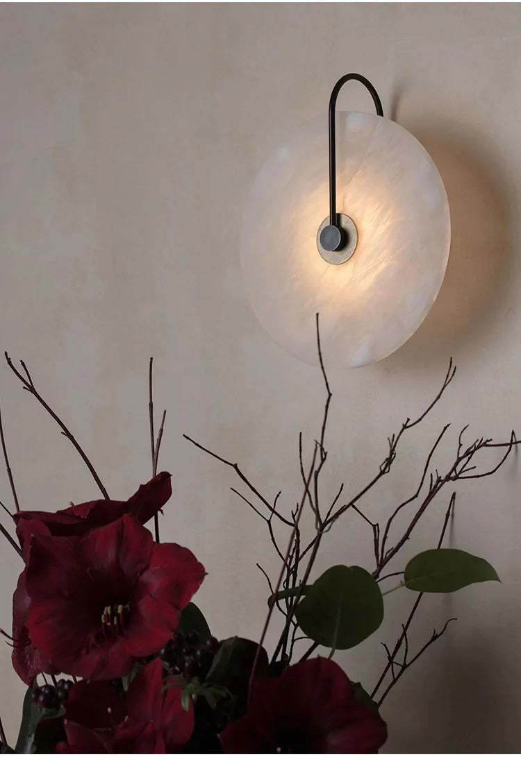Nordic Marble Moon LED Wall Sconce