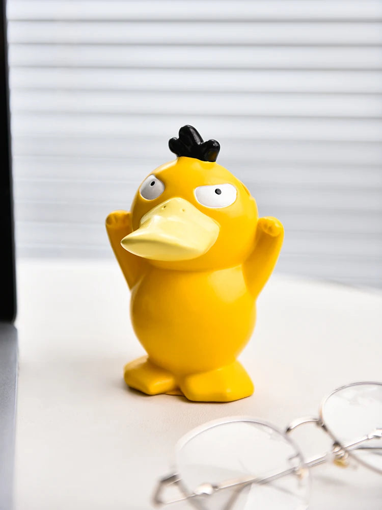 Miniso Anime Peripheral Cute Pokémon Psyduck Ornaments Glasses Frame Supplies Eye Display Stand Decorative Craft Stand Gifts