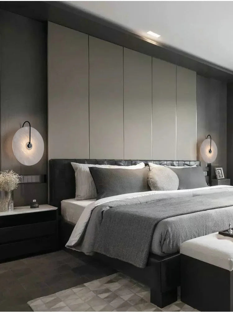 Nordic Marble Moon LED Wall Sconce