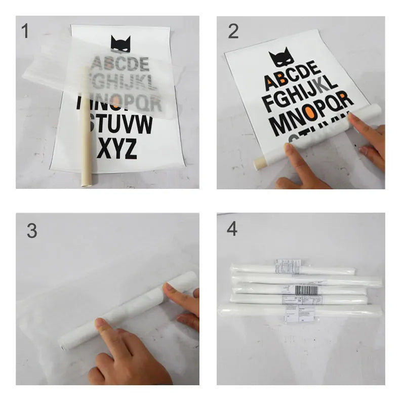 Printed Poster Nordic Canvas Wood Scroll Painting Chinese Flower Bamboo Orchid Wall Art for Gift Home Wall Hanging Room Decor